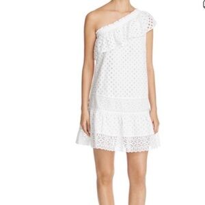 Tory Burch White One-Shoulder Dress